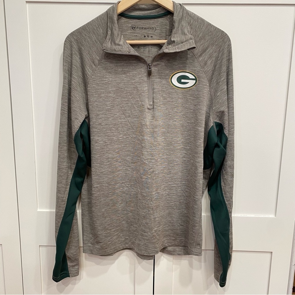 ‘47 Brand Green Bay Packers 1/4 Zip Pullover Shirt Football NFL